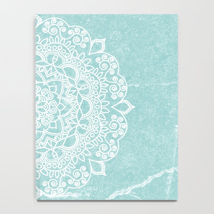 Mandala on concrete - teal Notebook Gallery Image 4
