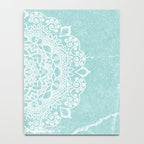 Mandala on concrete - teal Notebook Gallery Image 4