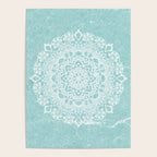 Mandala on concrete - teal Poster Gallery Image 4