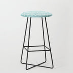 Mandala on concrete - teal Stool Gallery Image 1