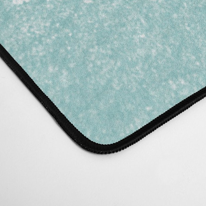 Mandala on concrete - teal Desk Mat Gallery Image 4