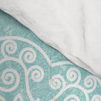 Mandala on concrete - teal Comforter Gallery Image 4