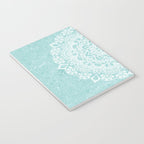 Mandala on concrete - teal Notebook Gallery Image 3