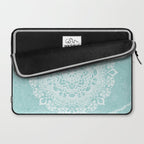 Mandala on concrete - teal Laptop Sleeve Gallery Image 2