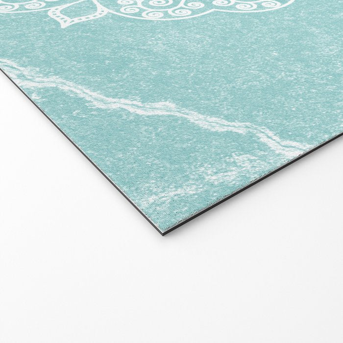 Mandala on concrete - teal Welcome Mat Gallery Image 2