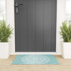 Mandala on concrete - teal Welcome Mat Gallery Image 3
