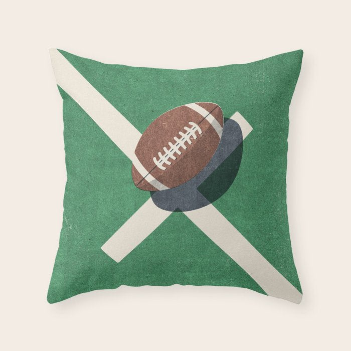 BALLS / American Football Throw Pillow Gallery Image 6
