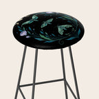 Lime Hawk Moths Night Stool Gallery Image 2