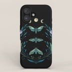 Lime Hawk Moths Night iPhone Case Gallery Image 1