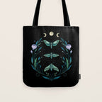 Lime Hawk Moths Night Tote Bag Gallery Image 1