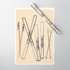 Minimal Skis 2 Wrapping Paper Gallery Image 1