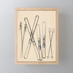 Minimal Skis 2 Mini Art Print Gallery Image 1