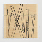 Minimal Skis 2 Wood Wall Art Gallery Image 1