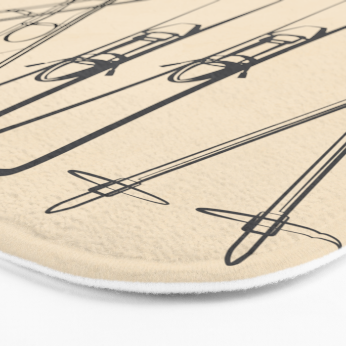 Minimal Skis 2 Bath Mat Gallery Image 3