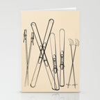Minimal Skis 2 Stationery Card Gallery Image 2