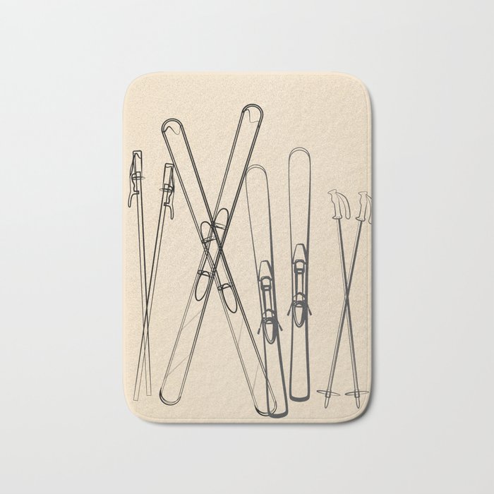 Minimal Skis 2 Bath Mat Gallery Image 1