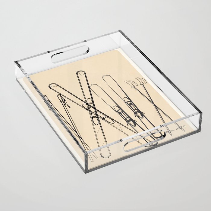 Minimal Skis 2 Acrylic Tray Gallery Image 1