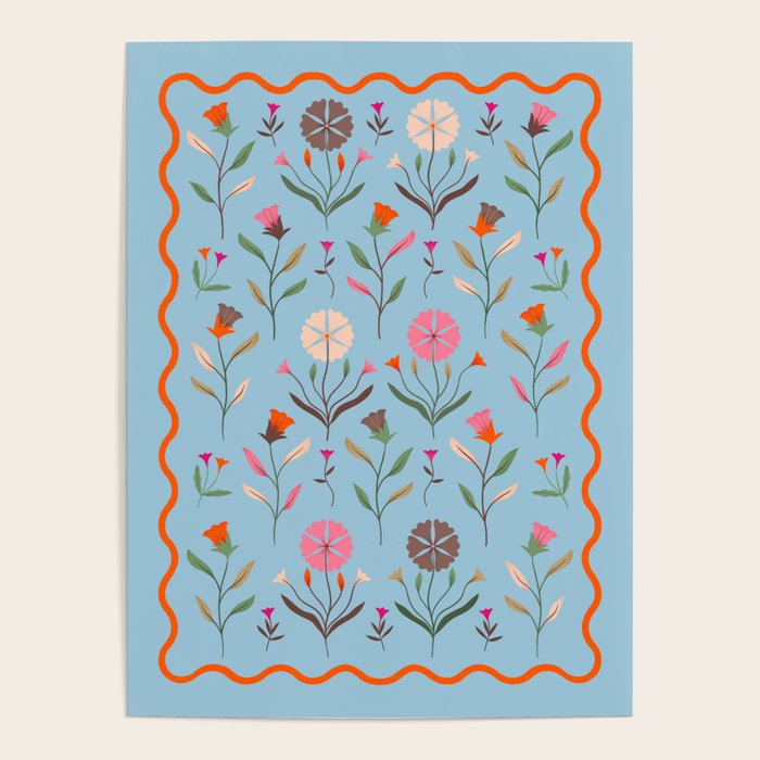 Folk Bouquet - Botanical Wall Art Poster Gallery Image 1