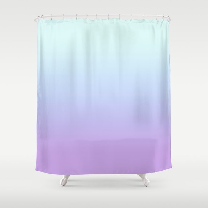 Ombre Color Lavender Blue Shade Shower Curtain Gallery Image 1