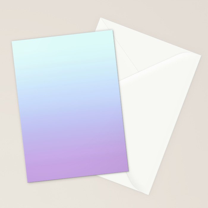 Ombre Color Lavender Blue Shade Stationery Card Gallery Image 2