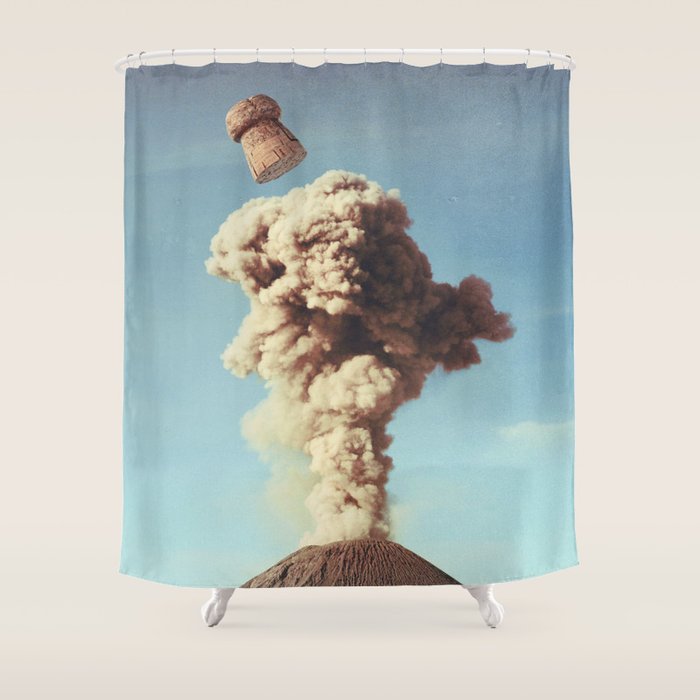 Volcanic Pop - Champagne Party Shower Curtain Gallery Image 1