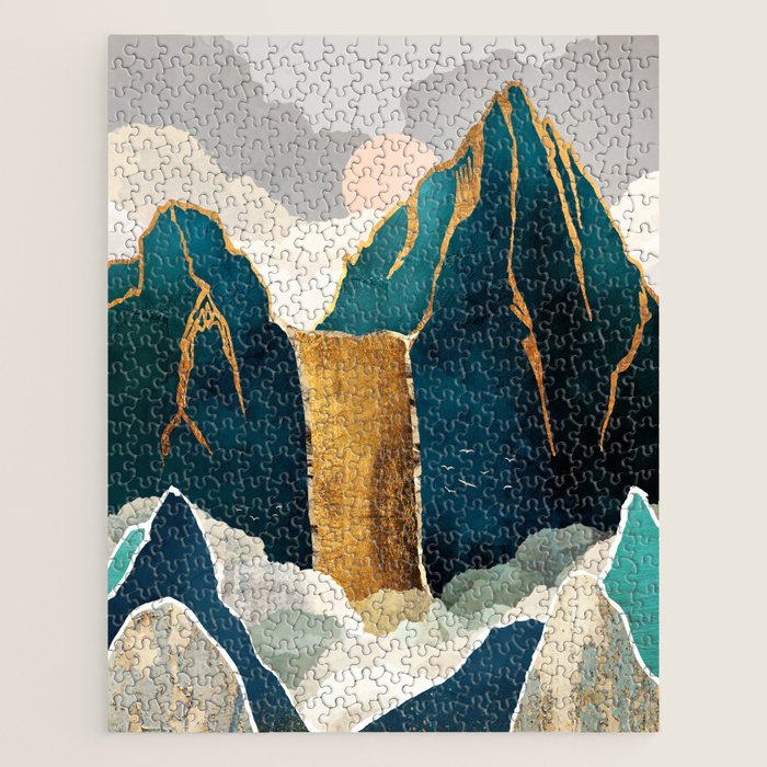 Golden Waterfall Jigsaw Puzzle Gallery Image 1