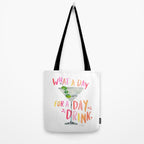 What a Day for a Day Drink â Melon Typography Tote Bag Gallery Image 2