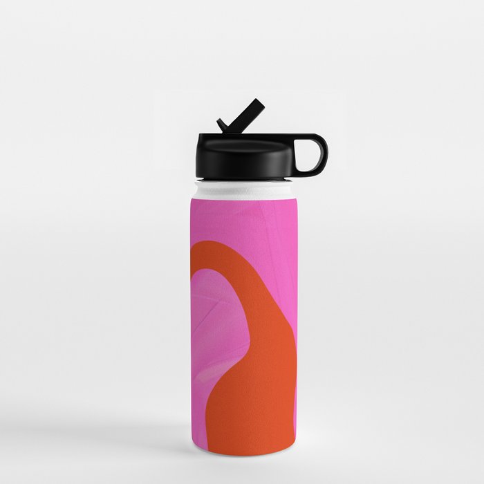 abstract pink orange - imagine 2 Water Bottle Gallery Image 1