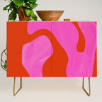abstract pink orange - imagine 2 Credenza Gallery Image 1