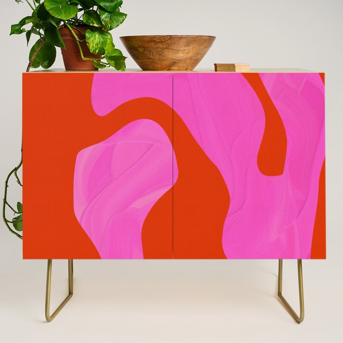 abstract pink orange - imagine 2 Credenza Gallery Image 1