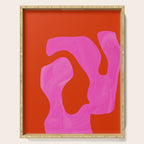 abstract pink orange - imagine 2 Serving Tray Gallery Image 1
