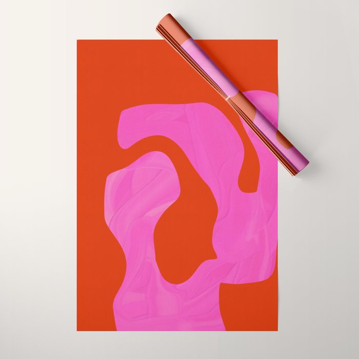 abstract pink orange - imagine 2 Wrapping Paper Gallery Image 1