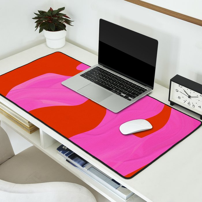 abstract pink orange - imagine 2 Desk Mat Gallery Image 2