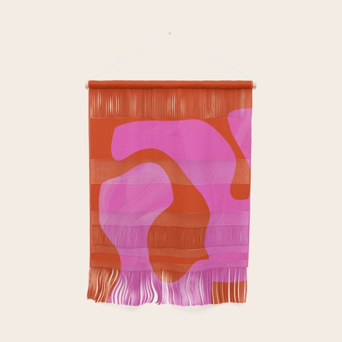abstract pink orange - imagine 2 Wall Hanging Gallery Image 1