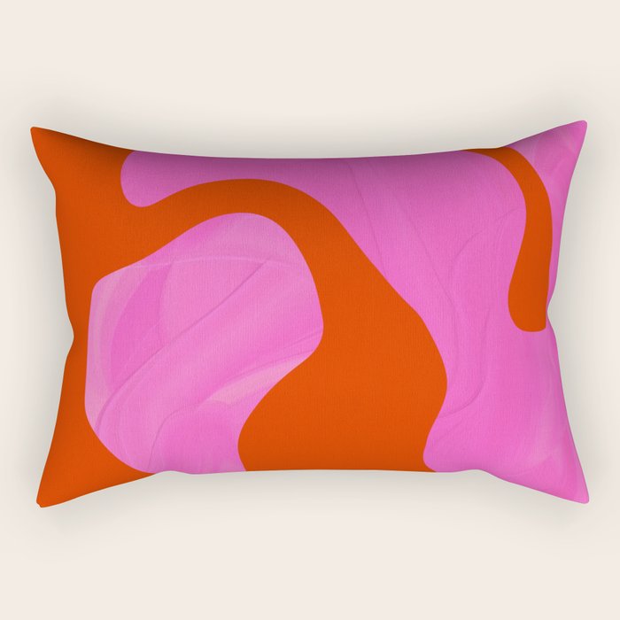 abstract pink orange - imagine 2 Rectangular Pillow Gallery Image 1