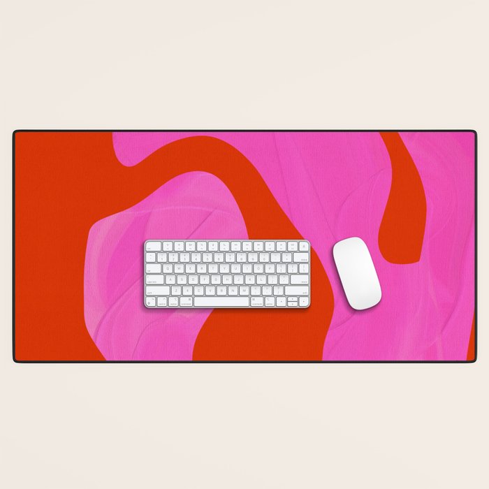 abstract pink orange - imagine 2 Desk Mat Gallery Image 1