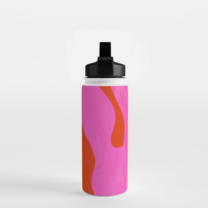 abstract pink orange - imagine 2 Water Bottle Gallery Image 2