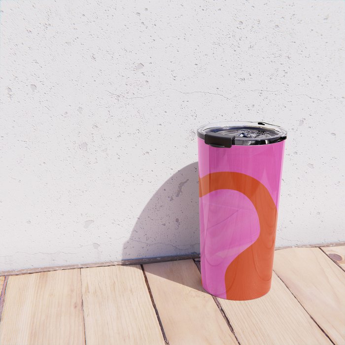 abstract pink orange - imagine 2 Travel Mug Gallery Image 4