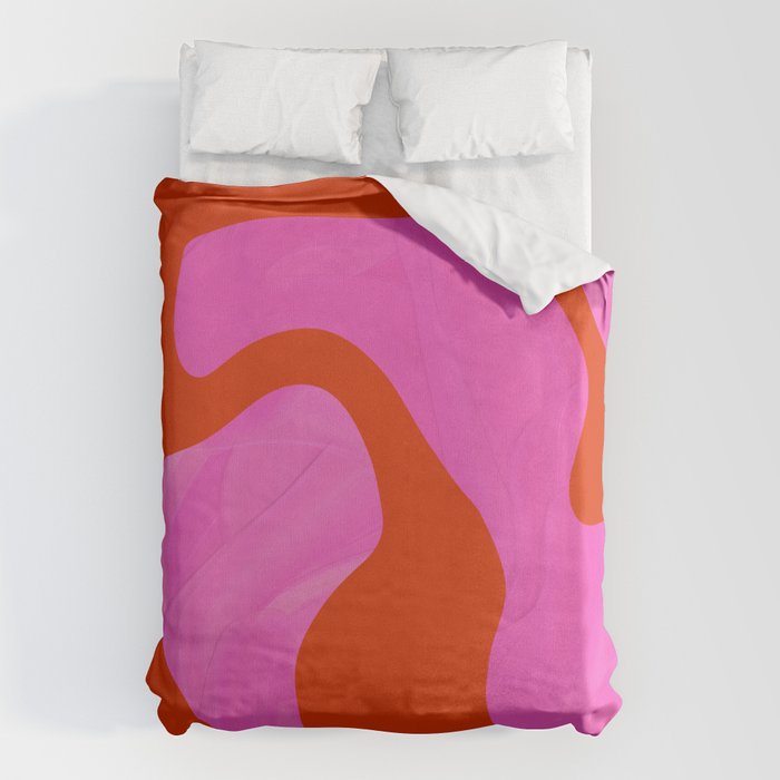 abstract pink orange - imagine 2 Duvet Cover Gallery Image 1