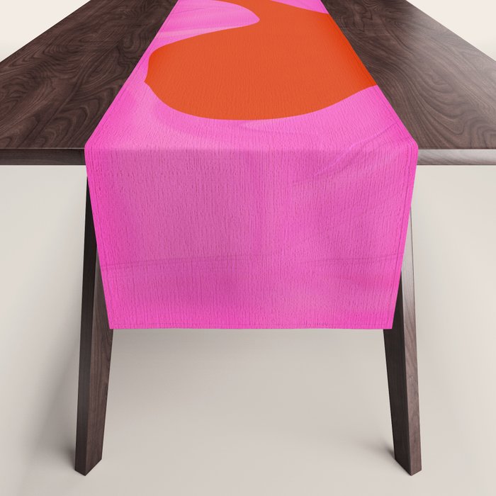 abstract pink orange - imagine 2 Table Runner Gallery Image 1