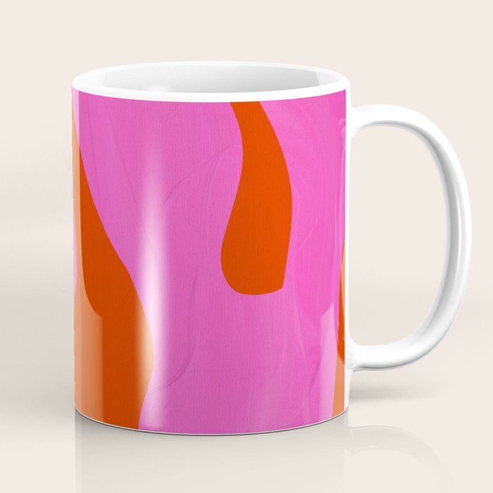 abstract pink orange - imagine 2 Coffee Mug Gallery Image 1