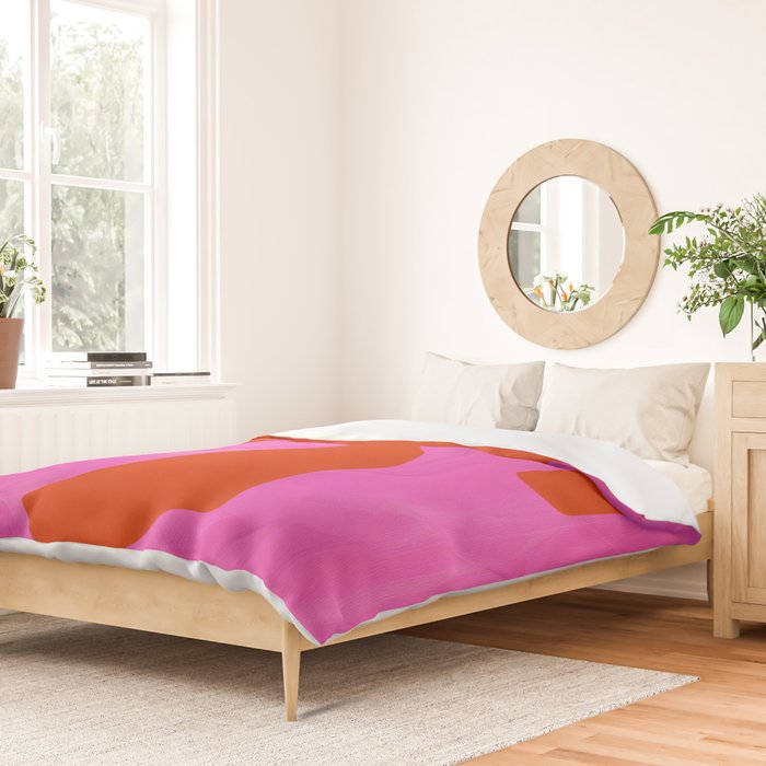 abstract pink orange - imagine 2 Duvet Cover Gallery Image 2