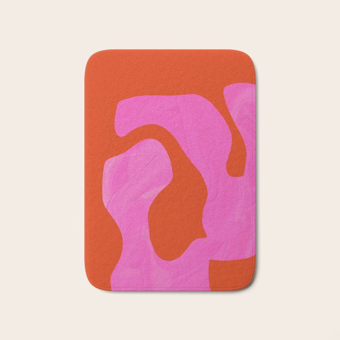 abstract pink orange - imagine 2 Bath Mat Gallery Image 1