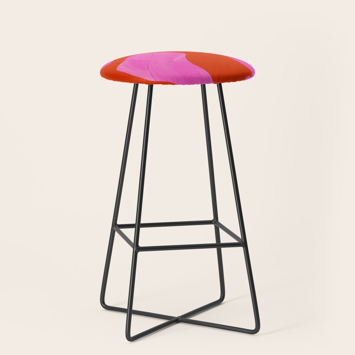 abstract pink orange - imagine 2 Stool Gallery Image 1