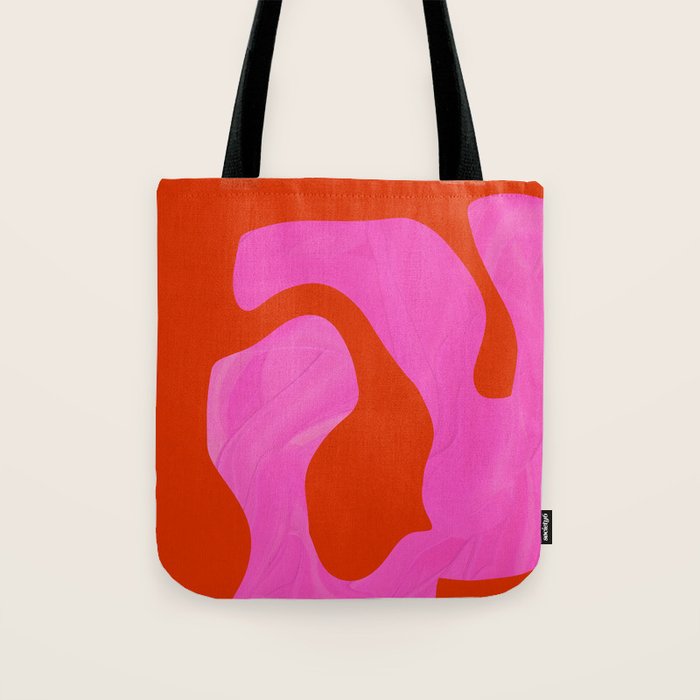 abstract pink orange - imagine 2 Tote Bag Gallery Image 1