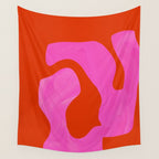 abstract pink orange - imagine 2 Wall Tapestry Gallery Image 4