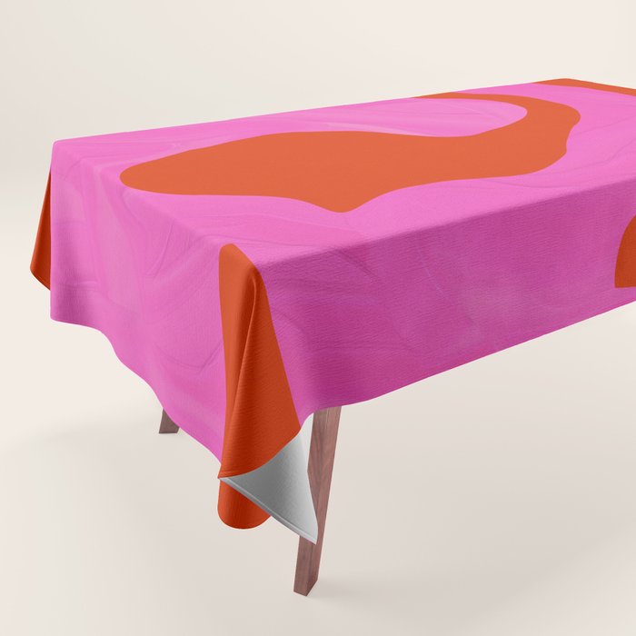 abstract pink orange - imagine 2 Tablecloth Gallery Image 1