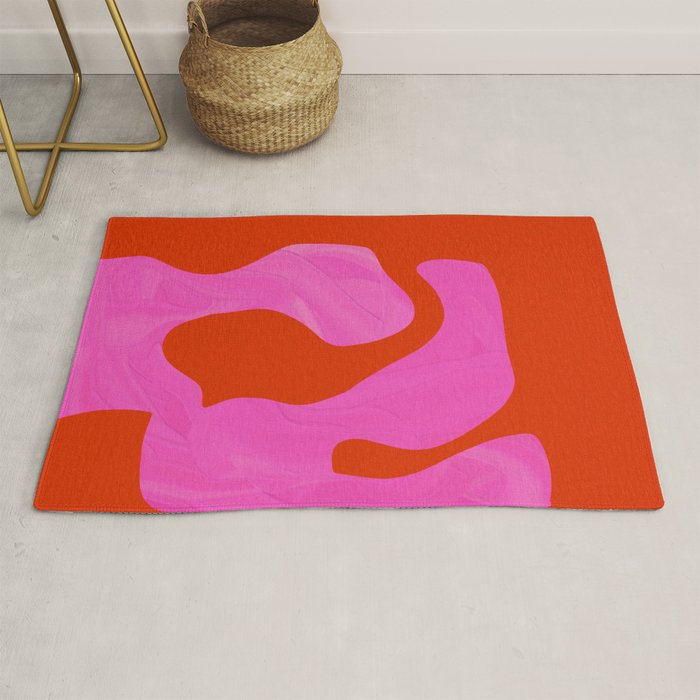 abstract pink orange - imagine 2 Rug Gallery Image 1