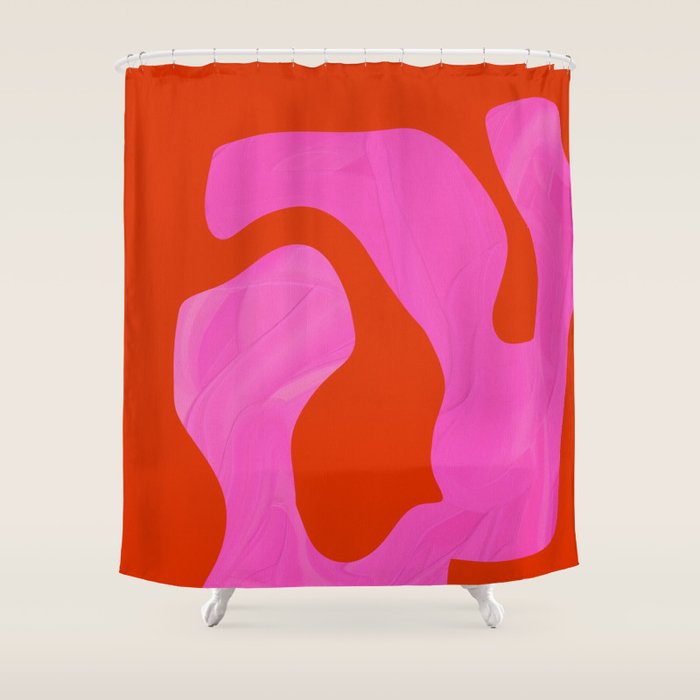 abstract pink orange - imagine 2 Shower Curtain Gallery Image 1