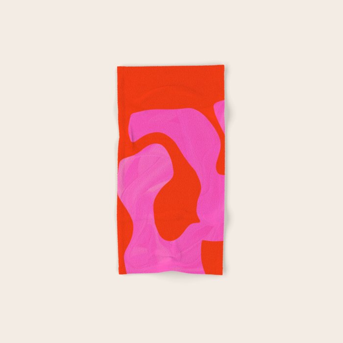 abstract pink orange - imagine 2 Bath Towel Gallery Image 1